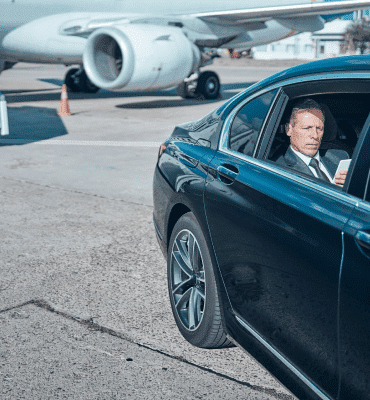 A car in an airport